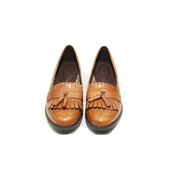 Hotter Hamlet Loafers Kiltie Tassel Brown  Leather Womens US 9.5 - Picture 1 of 8